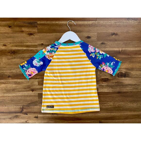 NWT Matilda Jane Moments With You School Days Short Sleeve Yellow Blue Top 4 - Picture 5 of 9
